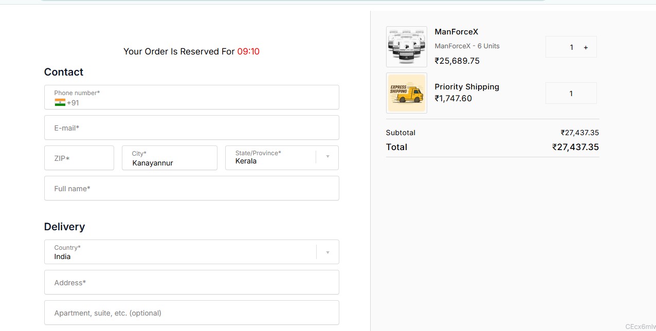 How to Order ManForceX